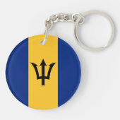 Patriotic Barbados Flag Schlüsselanhänger (Rückseite)