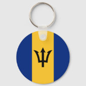 Patriotic Barbados Flag Schlüsselanhänger (Vorderseite)
