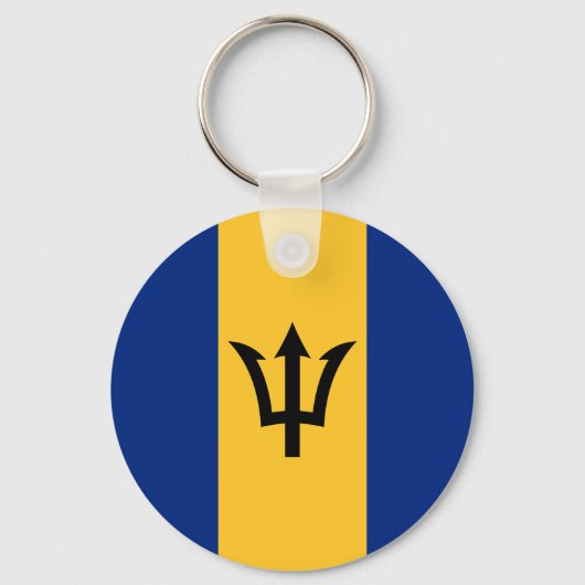 Patriotic Barbados Flag Schlüsselanhänger (Vorderseite)