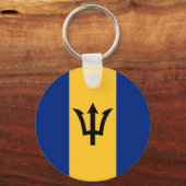 Patriotic Barbados Flag Schlüsselanhänger (Vorderseite)