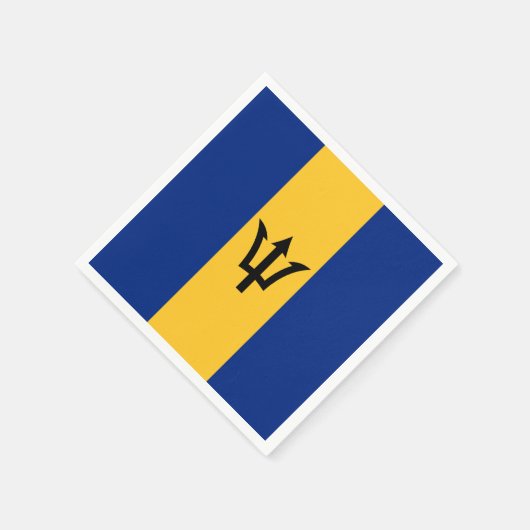 Patriotic Barbados Flag Serviette (Ecke)