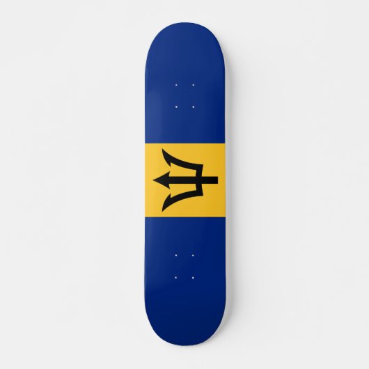 Patriotic Barbados Flag Skateboard (Vorne)