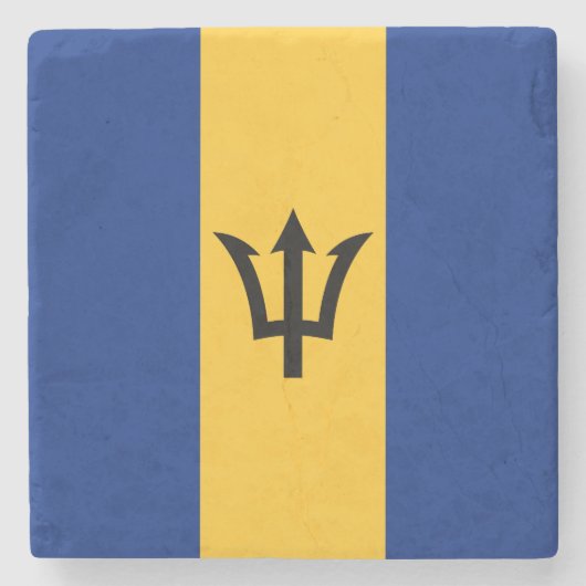 Patriotic Barbados Flag Steinuntersetzer (Vorderseite)