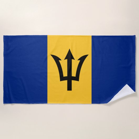 Patriotic Barbados Flag Strandtuch (Vorderseite)