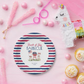 Patriotic Barbecue Flag 4. Juli Sommer Party Pappteller (Party)