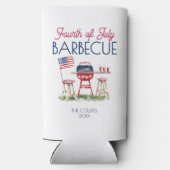 Patriotic Barbecue Flag 4. Juli Sommer Party Selters Dosenkühler (Rückseite)