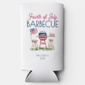 Patriotic Barbecue Flag 4. Juli Sommer Party Selters Dosenkühler (Vorderseite)