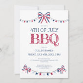Patriotic Barbeque 4. Juli GRILLEN Summer Party Einladung (Vorderseite)