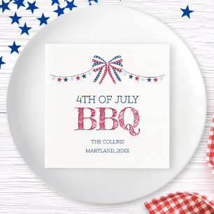 Patriotic Barbeque 4. Juli GRILLEN Summer Party Serviette