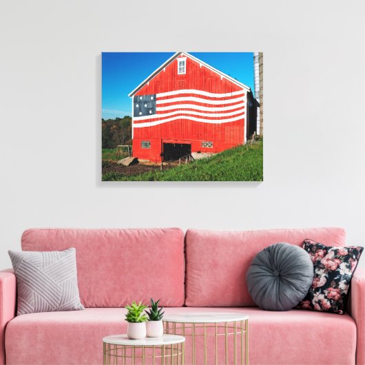 Patriotic Barn Leinwanddruck (Insitu (Wohnzimmer))