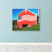 Patriotic Barn Leinwanddruck (Insitu (Holzboden))