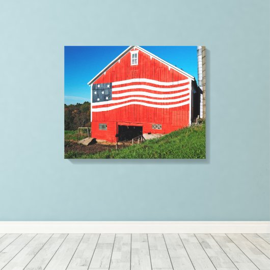 Patriotic Barn Leinwanddruck (Insitu (Holzboden))