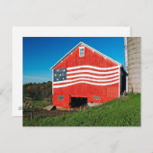 Patriotic Barn Postkarte (Vorne/Hinten)