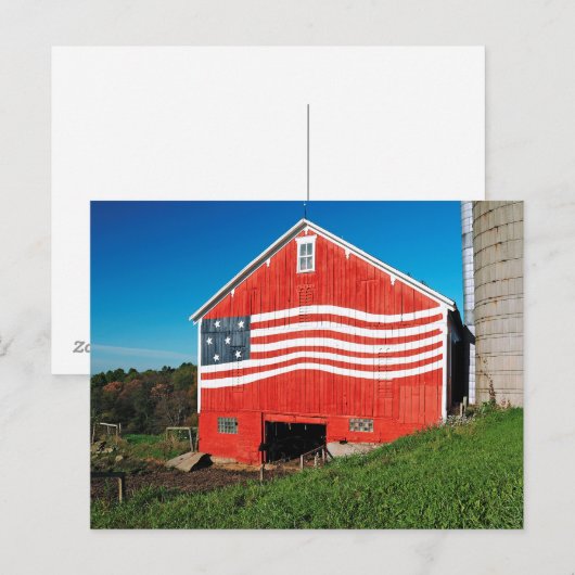 Patriotic Barn Postkarte (Vorne/Hinten)