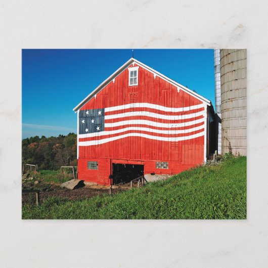 Patriotic Barn Postkarte (Vorderseite)