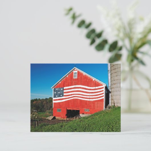 Patriotic Barn Postkarte (Stehend Vorderseite)