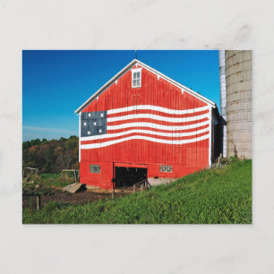 Patriotic Barn Postkarte