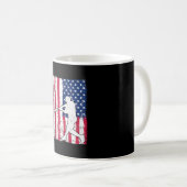 Patriotic Baseball American Flag 4. Juli Funny Kaffeetasse (VorderseiteRechts)