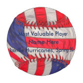 Patriotic Baseball American Flags, MVP Award, Name (Vorderseite)