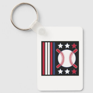 Patriotic Baseball Design Schlüsselanhänger