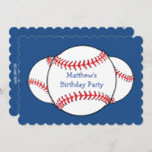 Patriotic Baseball Geburtstagsparty Einladung (Vorne/Hinten)