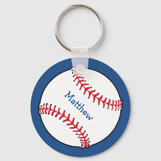 Patriotic Baseball Keychain Schlüsselanhänger (Vorderseite)