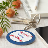 Patriotic Baseball Keychain Schlüsselanhänger (Seite)