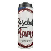 Patriotic Baseball Mama Style Thermosbecher (Vorderseite)