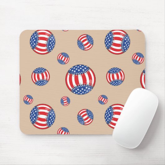 Patriotic Baseball Mousepad (Mit Mouse)