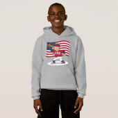Patriotic Baseball Player Hoodie (Vorne ganz)