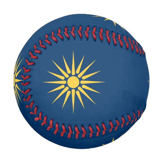Patriotic baseball with flag of Macedonia, Greece (Vorderseite Links)