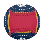 Patriotic baseball with flag of Mississippi, USA (Rückseite)