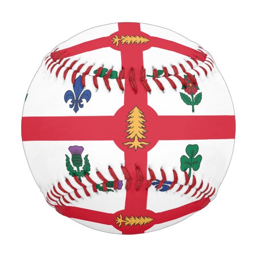 Patriotic baseball with flag of Montreal, Canada (Rückseite)