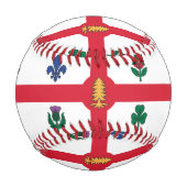 Patriotic baseball with flag of Montreal, Canada (Vorderseite)