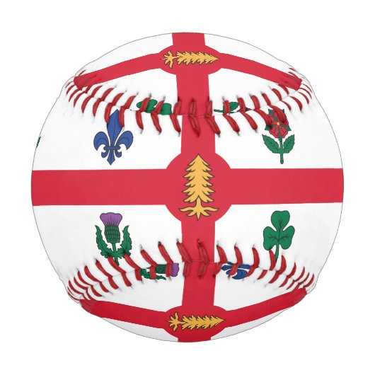Patriotic baseball with flag of Montreal, Canada (Vorderseite)