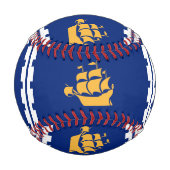 Patriotic baseball with flag of Quebec City (Rückseite)