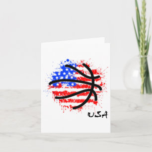 Patriotic Basketball 4. Juli Männer USA Karte