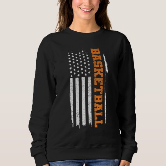 Patriotic Basketball Player American Flag Bball_3 Sweatshirt (Vorderseite)