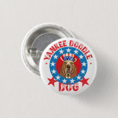 Patriotic Basset Button (Vorne & Hinten)