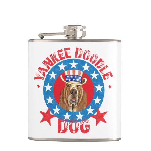 Patriotic Basset Flachmann (Vorderseite)