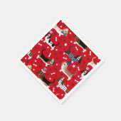 Patriotic Basset Hound Napkins Serviette (Ecke)