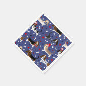 Patriotic Basset Hound Serviette (Ecke)