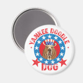 Patriotic Basset Magnet (Vorderseite/Rückseite)