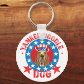 Patriotic Basset Schlüsselanhänger (Vorderseite)