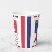 Patriotic BASTILLE DAY Französische Flagge Pappbecher (Rechts)