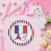 Patriotic BASTILLE DAY Französische Flagge Pappteller (Party)