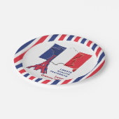 Patriotic BASTILLE DAY Französische Flagge Pappteller (Schrägansicht)