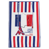 Patriotic BASTILLE DAY Mittlere Geschenktüte (Rückseite)