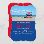 Patriotic Beach Patrol Einladung (Vorne/Hinten)