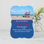 Patriotic Beach Patrol Einladung (Stehend Vorderseite)